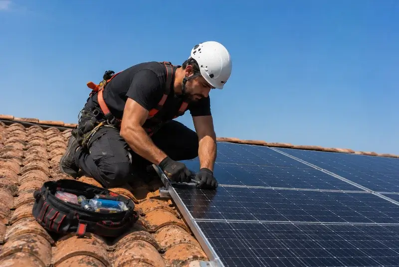 Maintenance et monitoring de panneaux solaires à Gourgé